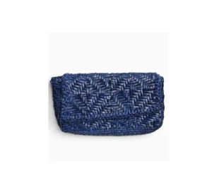 leather woven pouch blue leather woven pouch blues