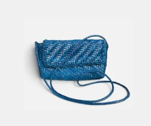 leather woven pouch blues turkis leather woven pouch blues turkis